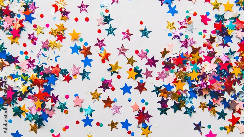 Festive Star Confetti Celebration Festive Star Confetti Celebration