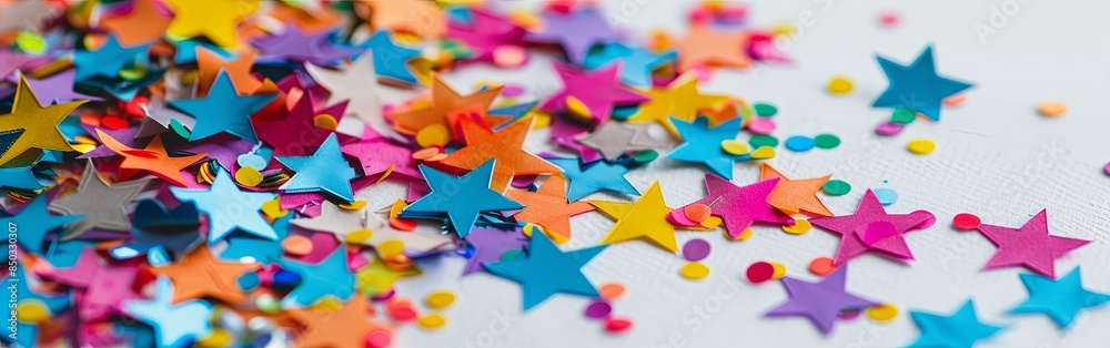 Festive Star Confetti Celebration