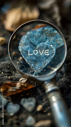 Magnifying Glass With the Word Love