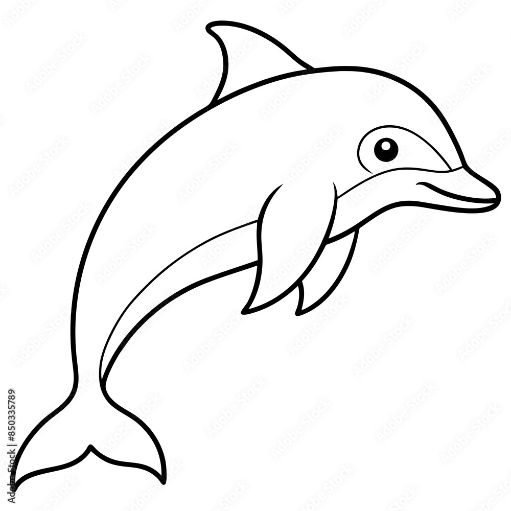 Obraz premium dolphin isolated on white background