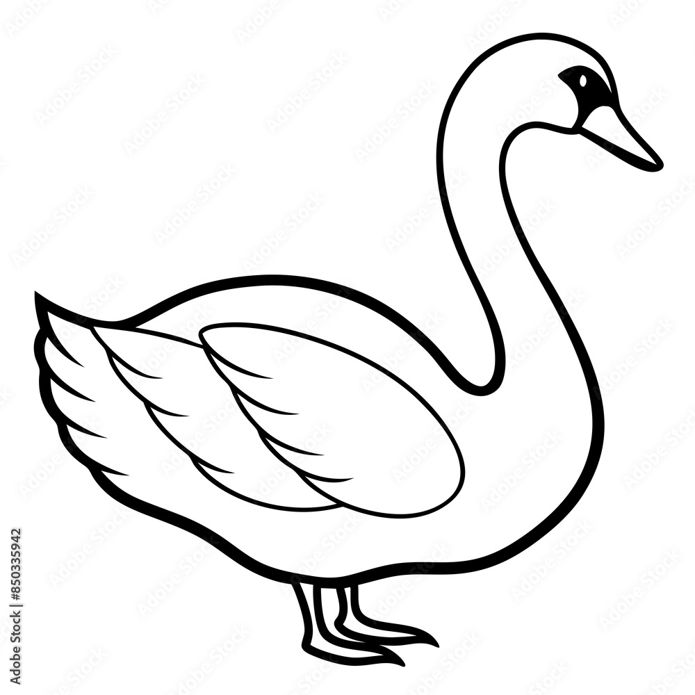 Fototapeta premium illustration of a goose
