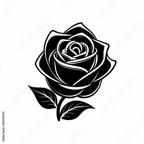 rose on white