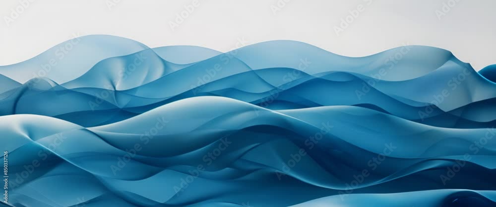 Abstract minimal waves in shades of blue, modern art style, Abstract minimal waves in shades of blue, modern art style,