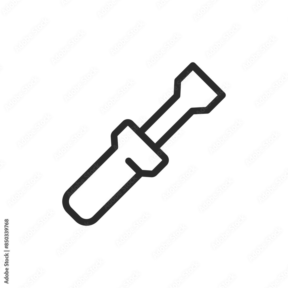 Screwdriver, linear style icon. tools and maintenance. Editable stroke width Screwdriver, linear style icon. tools and maintenance. Editable stroke width