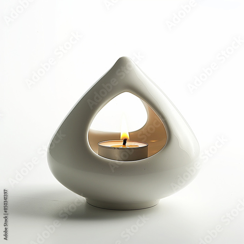 Modern style ceramic diffutholder with opening hole for candle. Generate AI