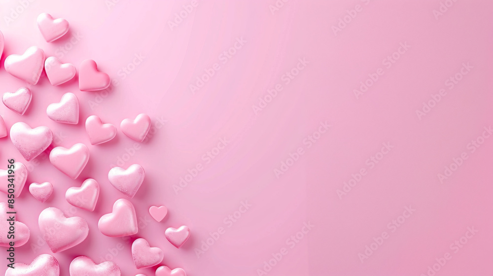 a pink heart shaped candies on a pink background a pink heart shaped candies on a pink background