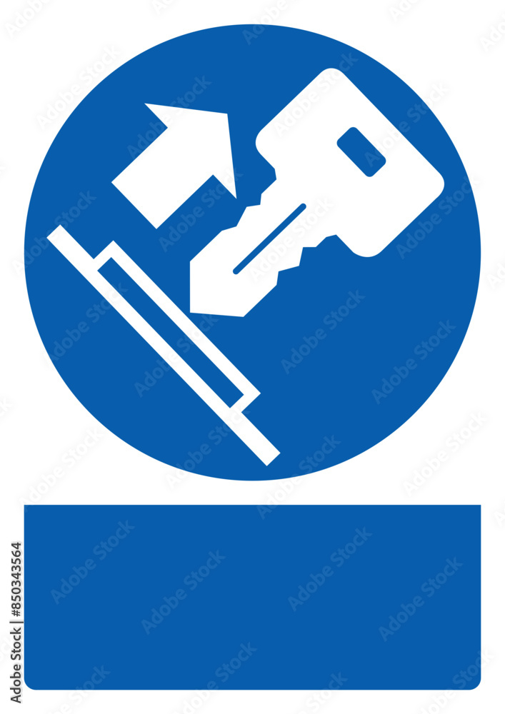 ISO mandatory safety signs pull key your custom message here portrait size a4/a3/a2/a1 ISO mandatory safety signs pull key your custom message here portrait size a4/a3/a2/a1