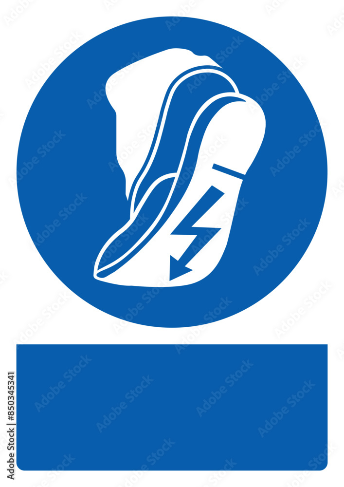 ISO mandatory safety signs wear antistatic shoes your custom message here portrait size a4/a3/a2/a1 ISO mandatory safety signs wear antistatic shoes your custom message here portrait size a4/a3/a2/a1