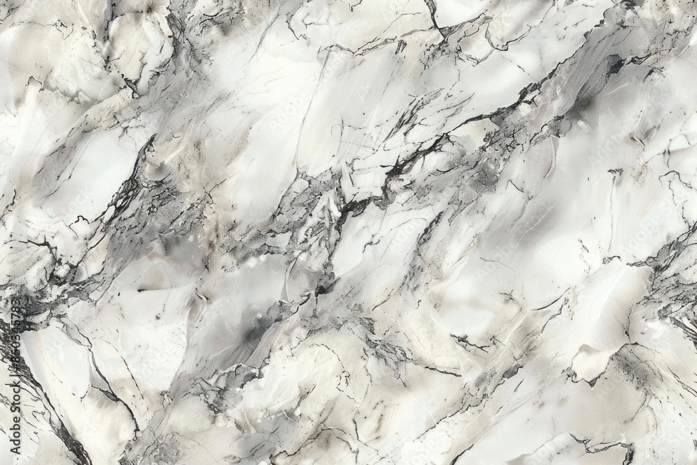 Close-up of white and gray marble texture with intricate natural patterns, perfect for background or design elements. Close-up of white and gray marble texture with intricate natural patterns, perfect for background or design elements.