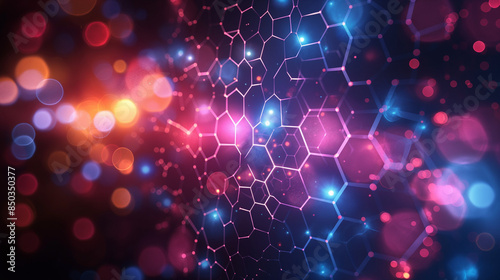 Wallpaper Mural Vector hexagons pattern. Geometric abstract background with simple hexagonal elements. Medical, technology or science design. Torontodigital.ca