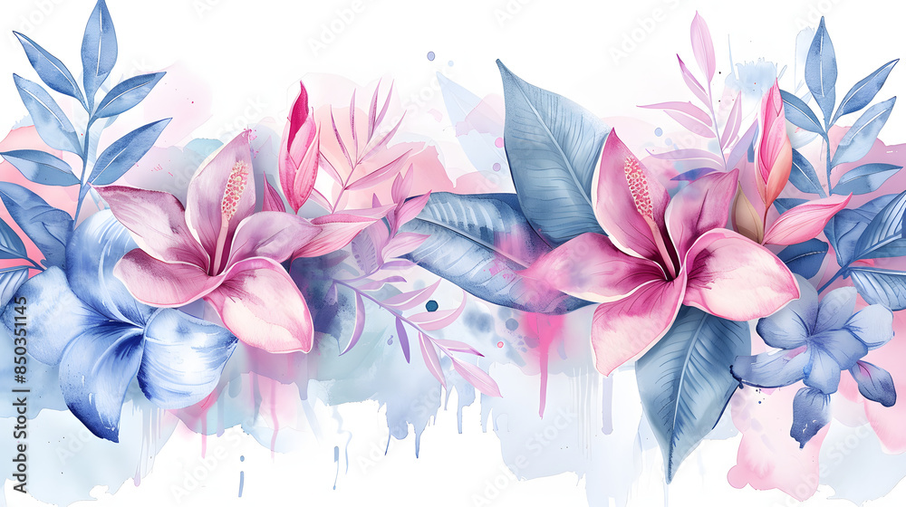 Obraz premium colorful tropical leaf background vector