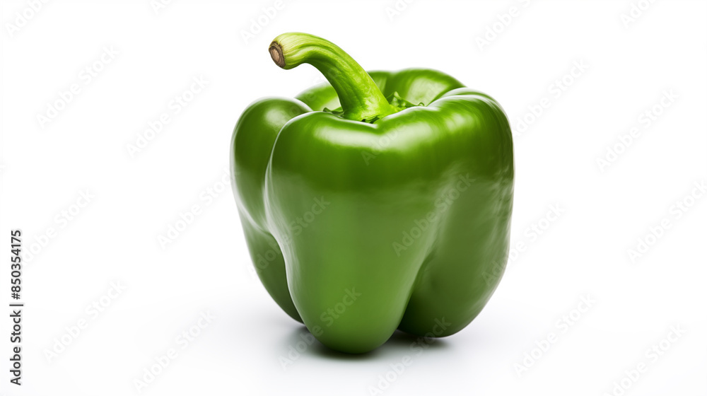 Green bell pepper isolated on white background. Green bell pepper isolated on white background.