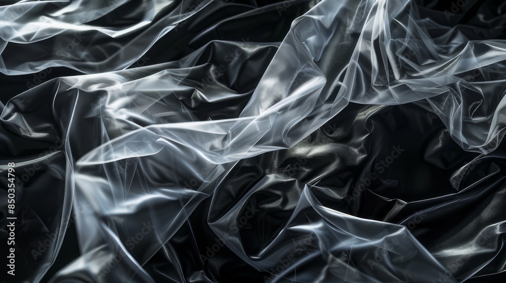 Plastic wrap texture background. Photo overlay effect. Wrinkled transparent black plastic wrap. Clean blank texture overlay effect mock-up template. Plastic wrap texture background. Photo overlay effect. Wrinkled transparent black plastic wrap. Clean blank texture overlay effect mock-up template.