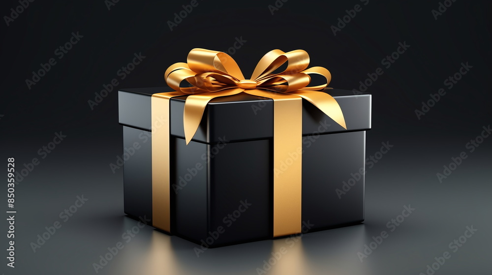 Obraz premium Black gift box