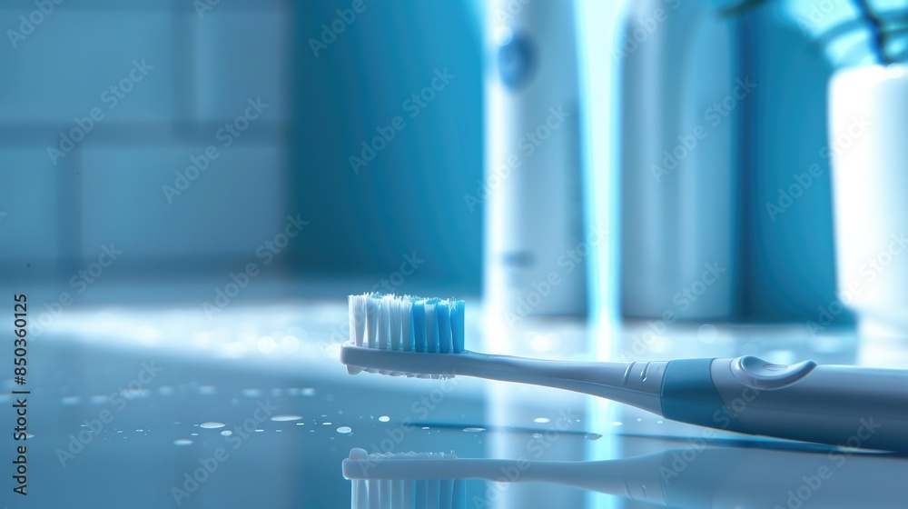 Sonic or electric toothbrush with space for text Sonic or electric toothbrush with space for text