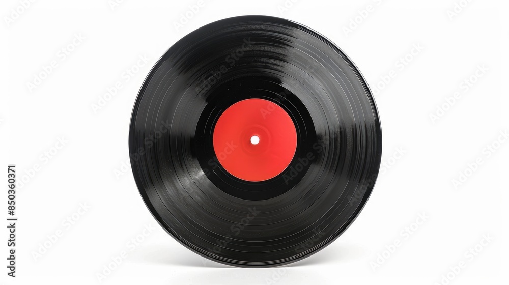Vinyl LP Record in sleeve on white background Vinyl LP Record in sleeve on white background