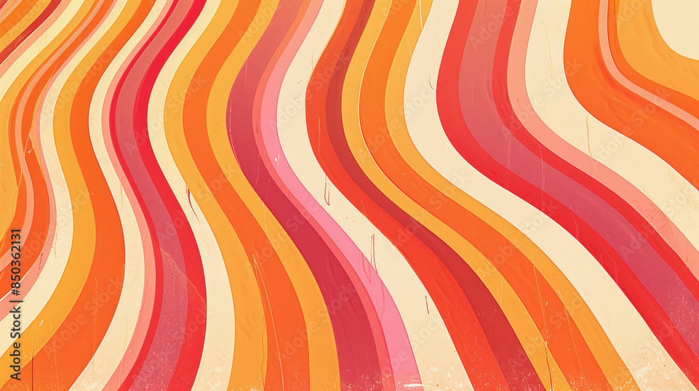 Orange and Coral retro groovy background presentation design Orange and Coral retro groovy background presentation design