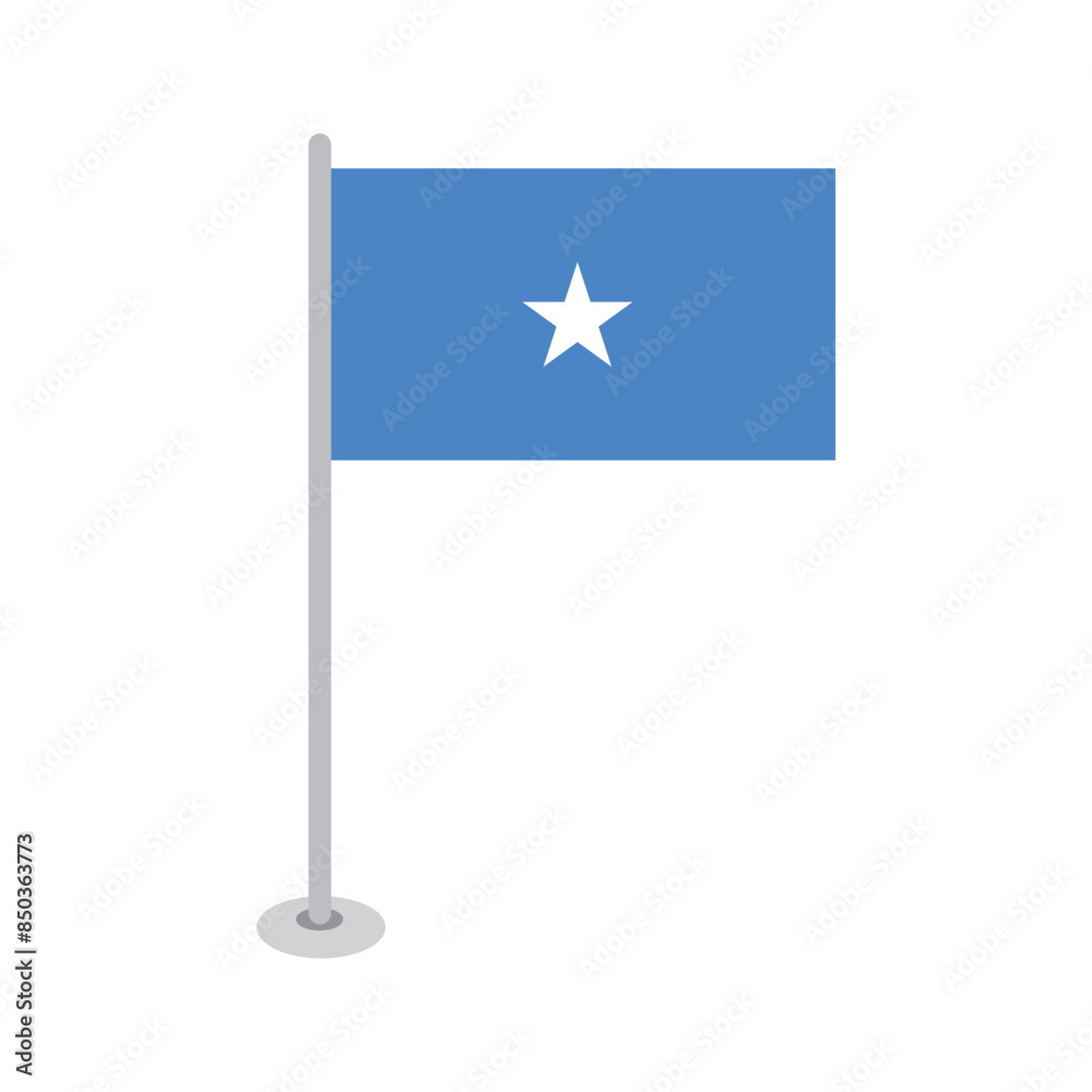 Somalia flag. White star on white background. Somalia flag. White star on white background.
