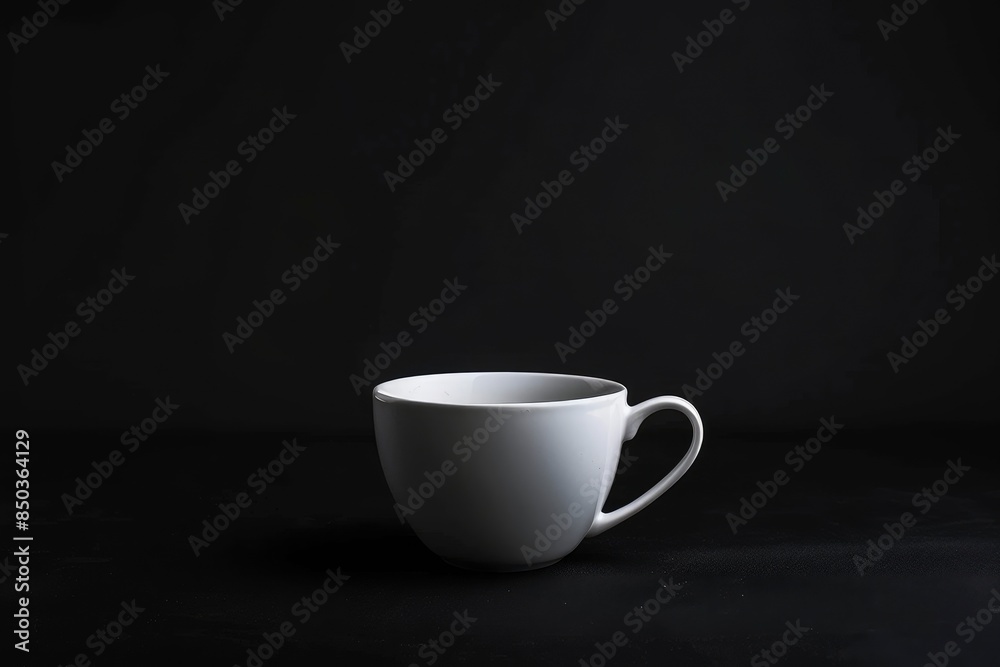Coffee cup in a black background - generative ai Coffee cup in a black background - generative ai