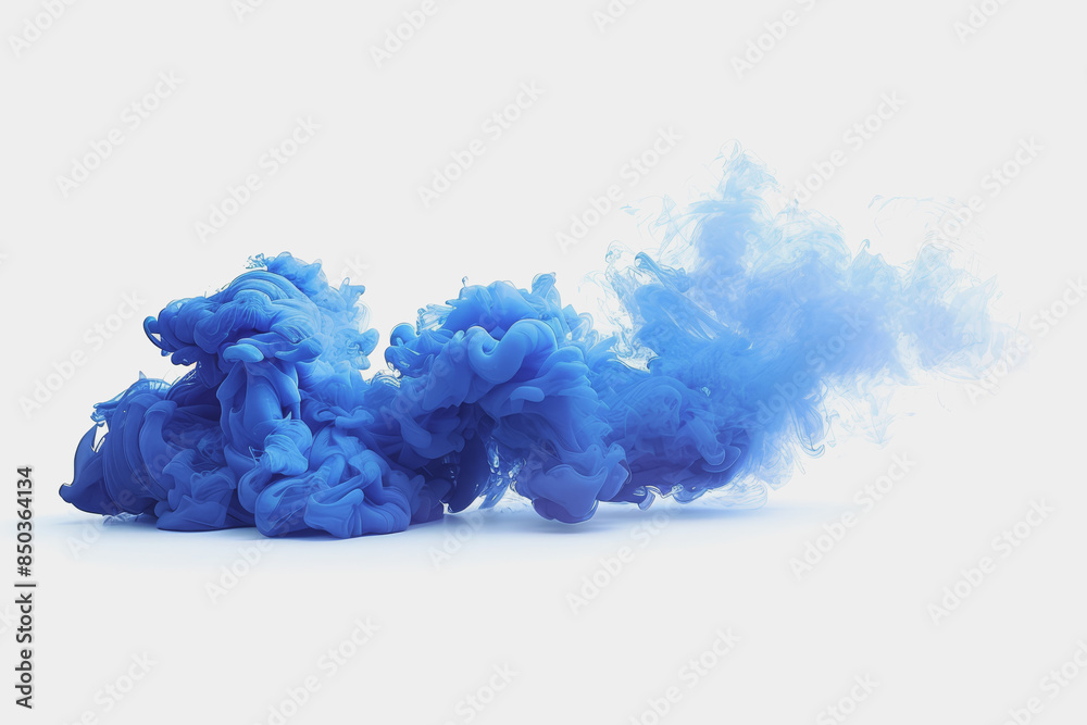Realistic Blue smoke element white background. Realistic Blue smoke element white background.