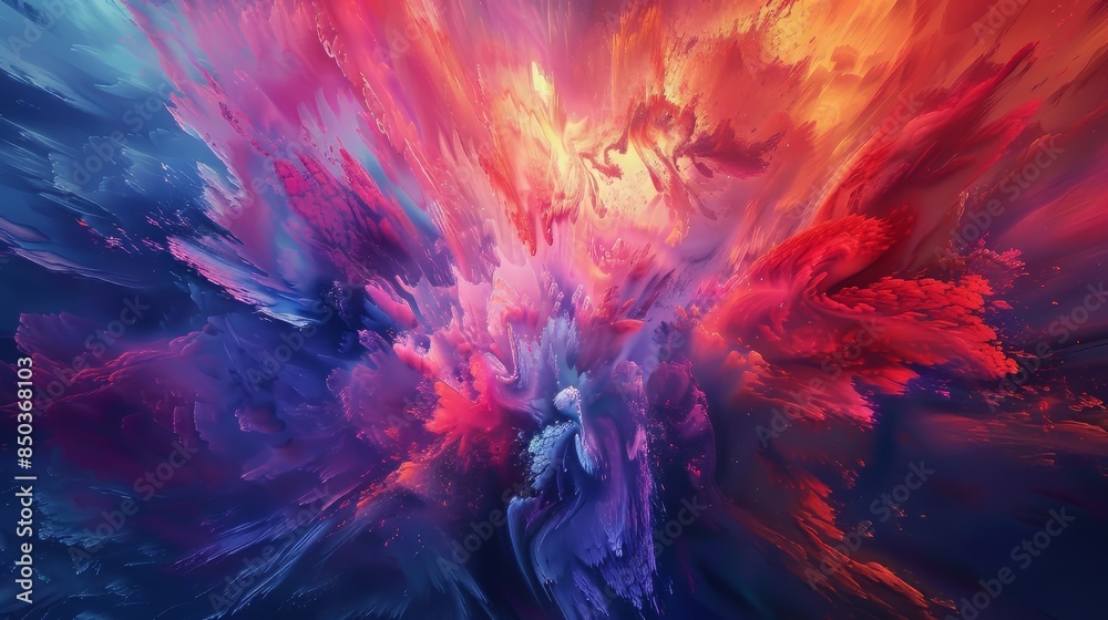 Fototapeta premium Abstract Digital Artwork With Vibrant Colors