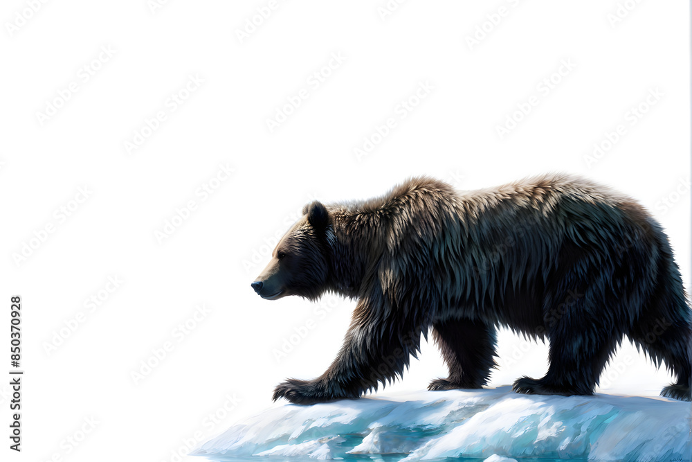 Fototapeta premium Bear in white background