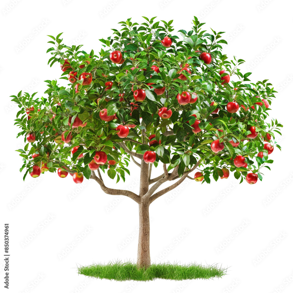 apple tree isolated on white background


