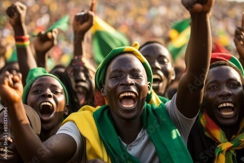 The roaring fans of Senegal - Generative AI © Sidewaypics
