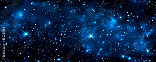 Fotografi Countless stars light up the night sky, creating a mesmerizing display of twinkling celestial bodies against the dark canvas