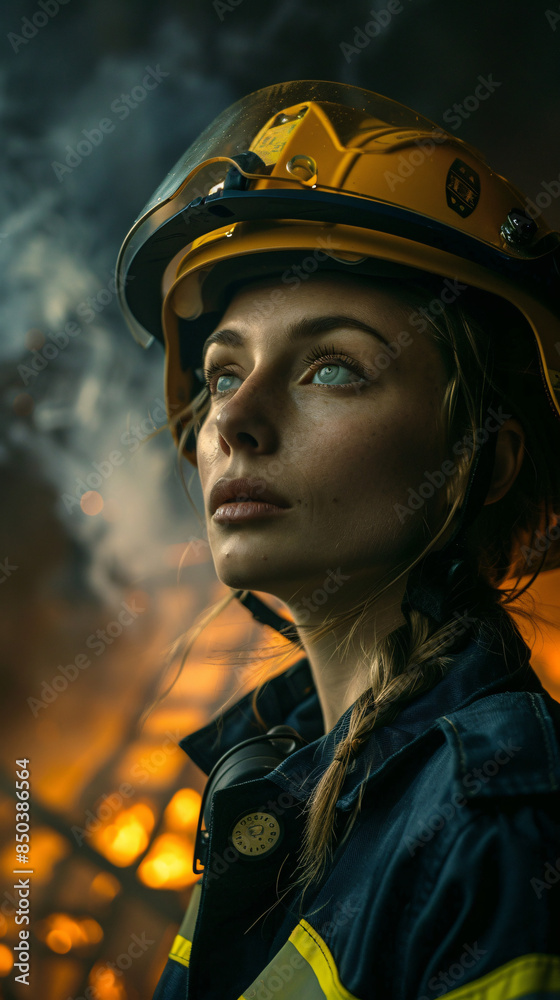 Portrait of a Woman Firefighter