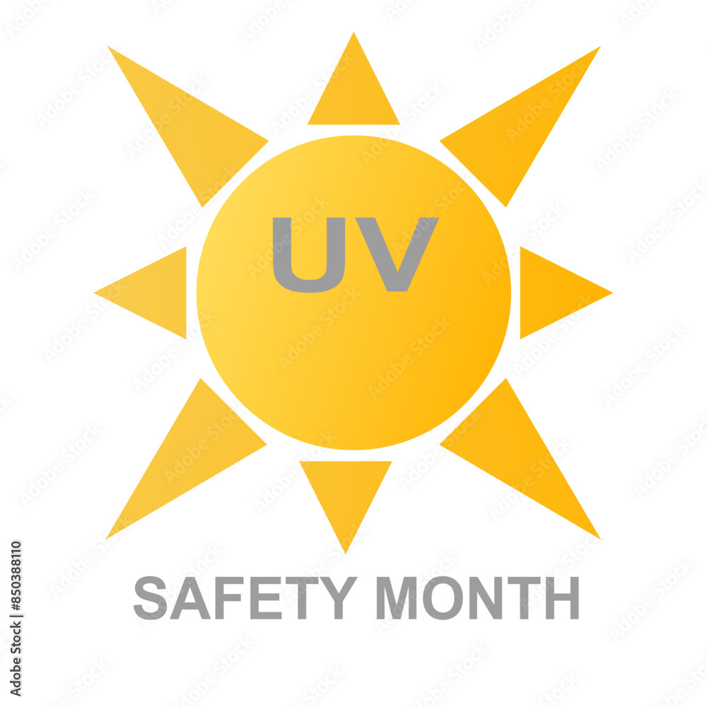 Fototapeta premium UV Safety Awareness Month. Annual in July concept