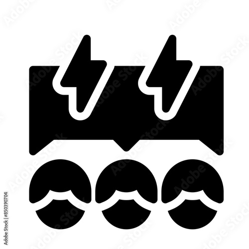 dispute glyph icon