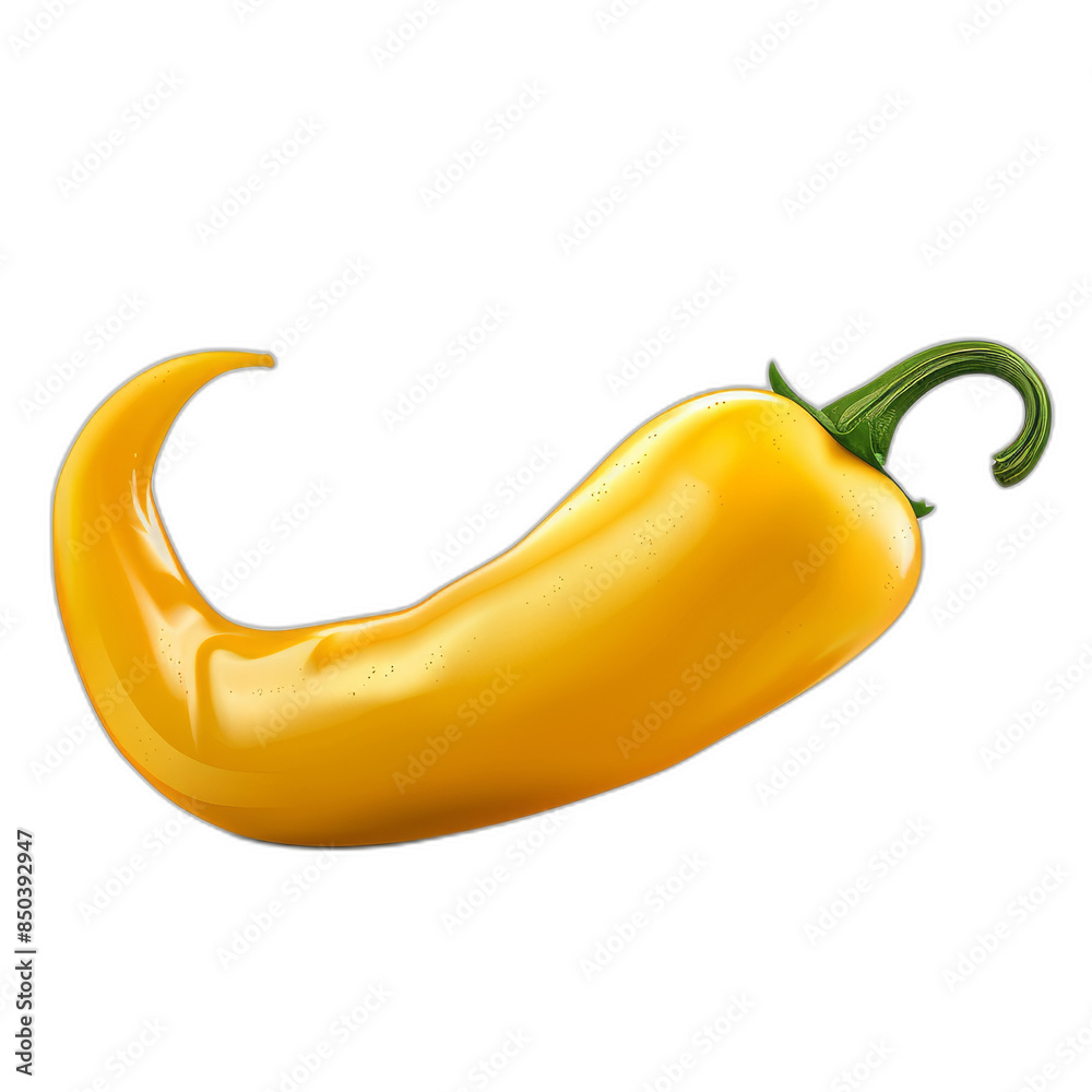 An isolated transparency background with yellow paprika, PNG An isolated transparency background with yellow paprika, PNG