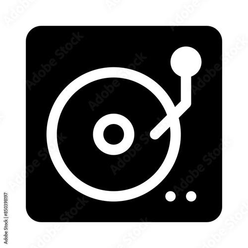 turntable glyph icon