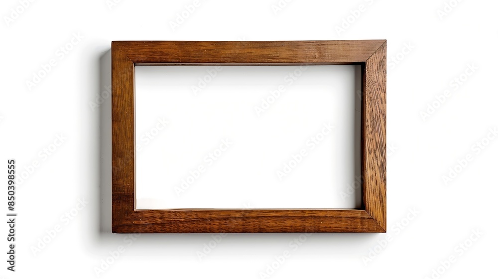 Wood frame or photo frame isolated on the white background Object with clipping path : Generative AI Wood frame or photo frame isolated on the white background Object with clipping path : Generative AI