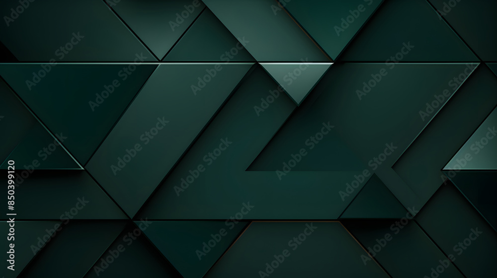 3d low poly dark green wall background 3d low poly dark green wall background