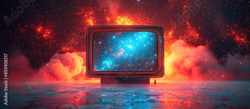 Retro TV with a Cosmic Display