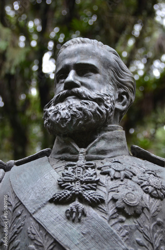 Statue of Dom Pedro II, in the garden of the Imperial Museum of Petrópolis, Rio de Janeiro, Brazil