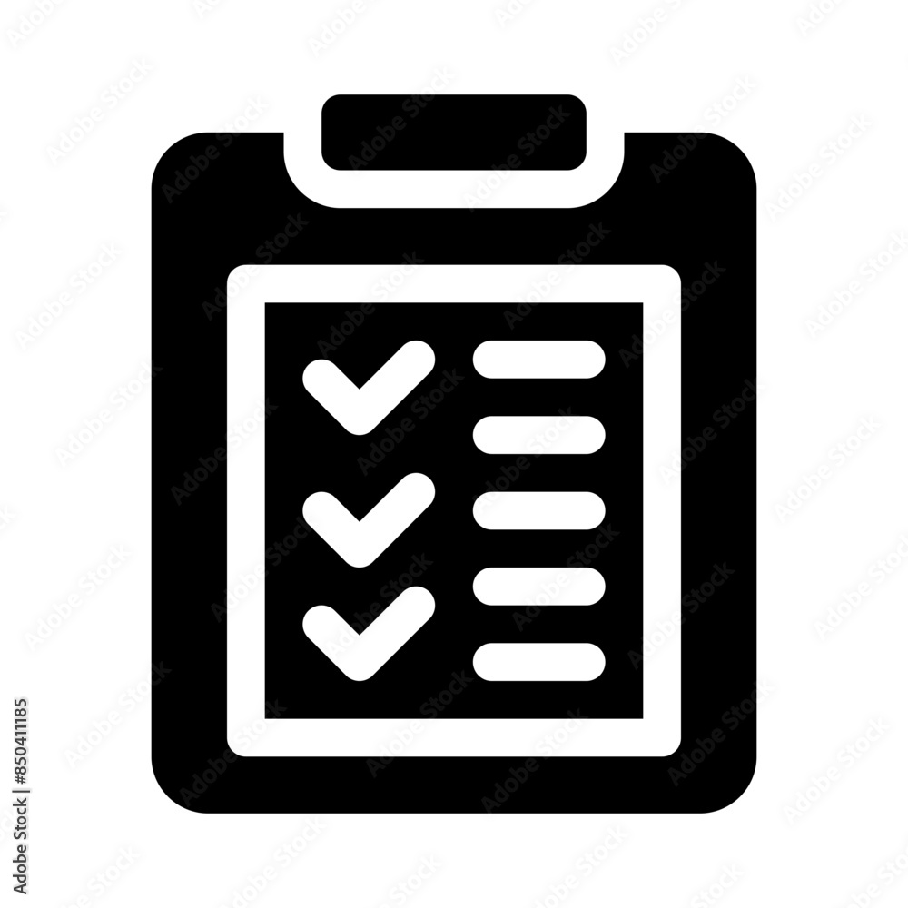 checklist glyph icon