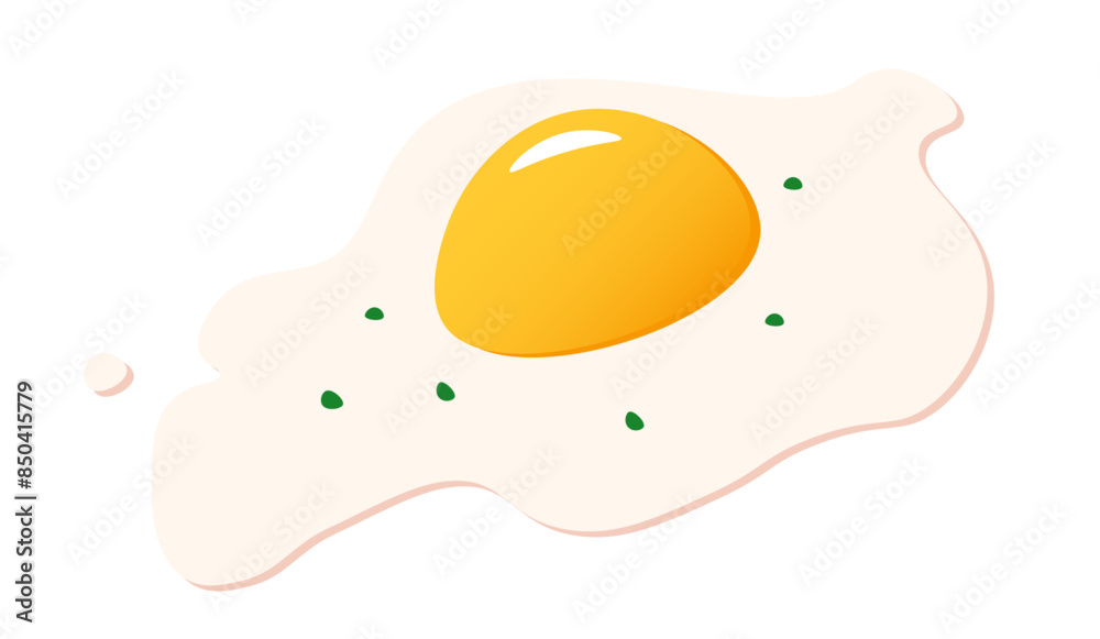 Fried egg with seasoning vector illustration Fried egg with seasoning vector illustration