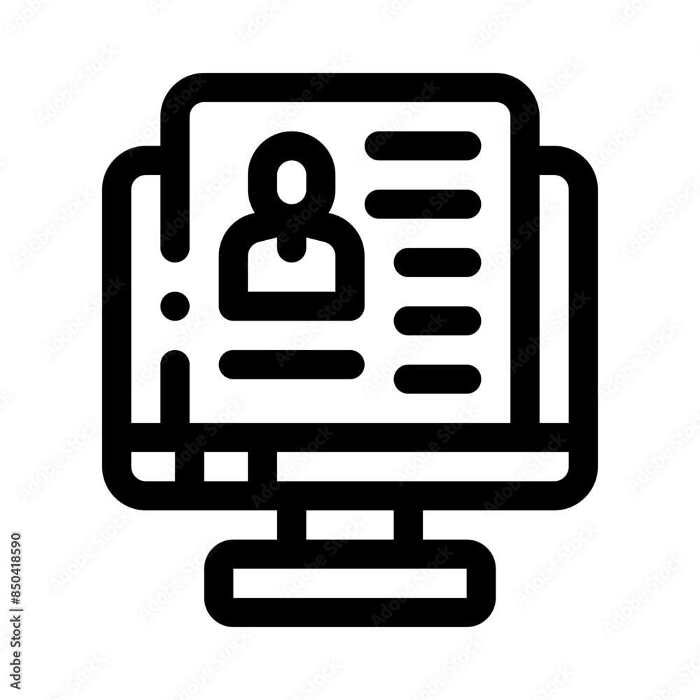 resume line icon resume line icon