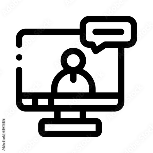 online interview line icon