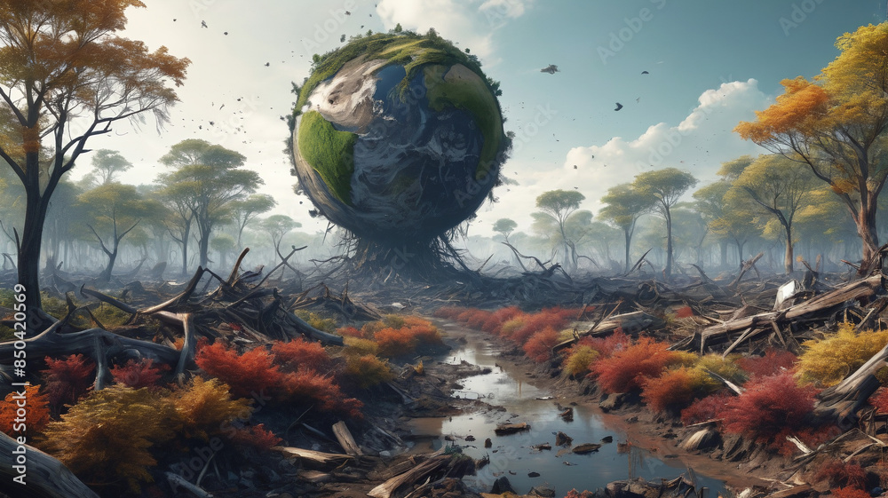 Catastrophic destruction of the planet's delicate ecosystems, triggered ...