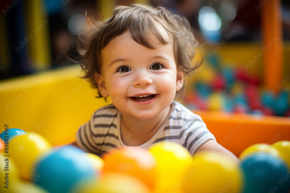 Cute children in playground playroom territory having fun playful childish mood made by Generative AI Cute children in playground playroom territory having fun playful childish mood made by Generative AI