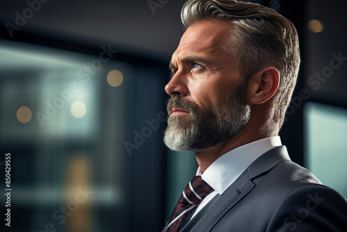 Designed with generative ai technology picture of handsome elegant gentleman