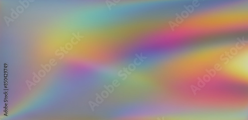 Abstract vibrant blurred background in holographic colors.