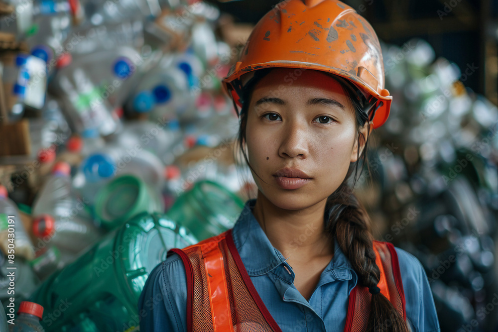 Local service workers cleaning reusing trash garbage saving planet from pollution recycling plant fabric Generative AI Local service workers cleaning reusing trash garbage saving planet from pollution recycling plant fabric Generative AI