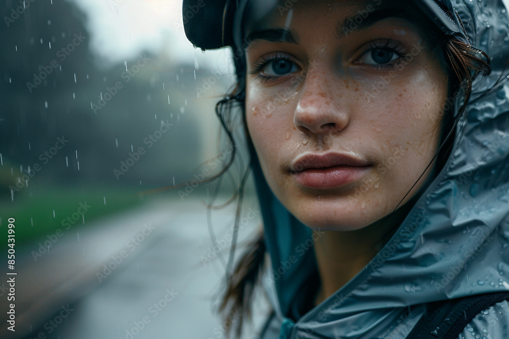 Determined jogger having daily everyday running relaxation sports person, Generative AI Determined jogger having daily everyday running relaxation sports person, Generative AI