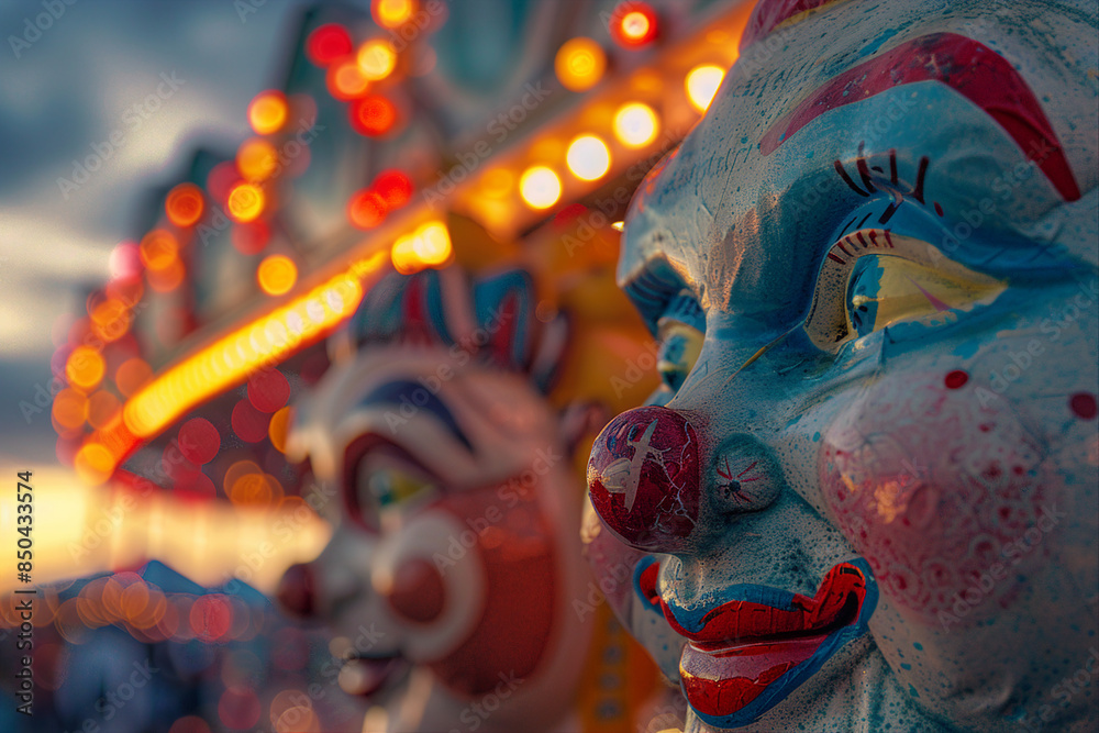 Fototapeta premium Image of happy cheerful person have fun summer weekend amusement park made with generative AI