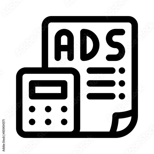 calculating line icon